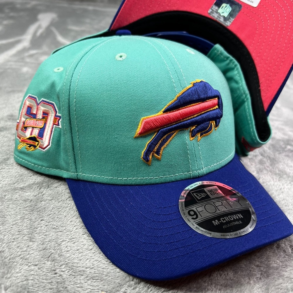 New Era Buffalo Bills Clear Mint 60th Anniversary Patch 9Forty M Frame Snapback‎